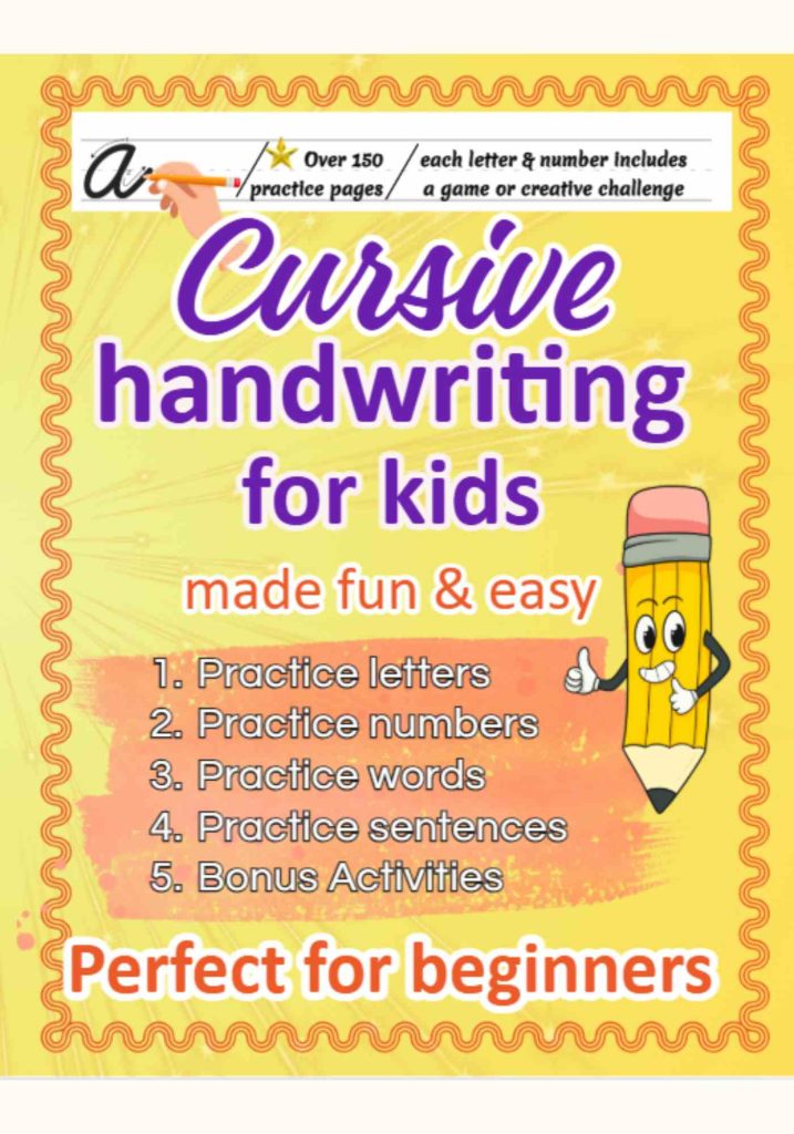 Cursive handwriting book for kids