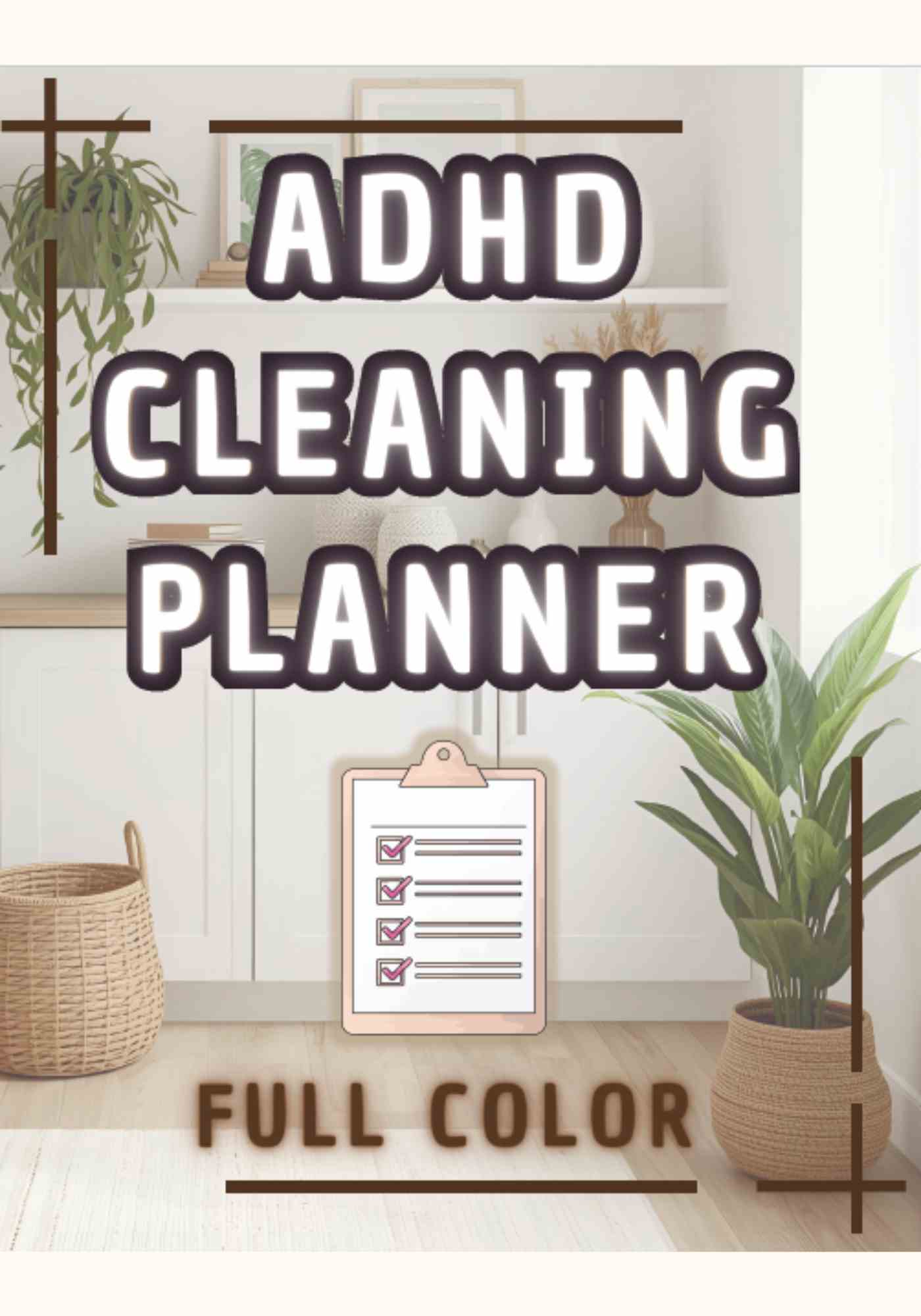 ADHD Cleaning Planner cover design