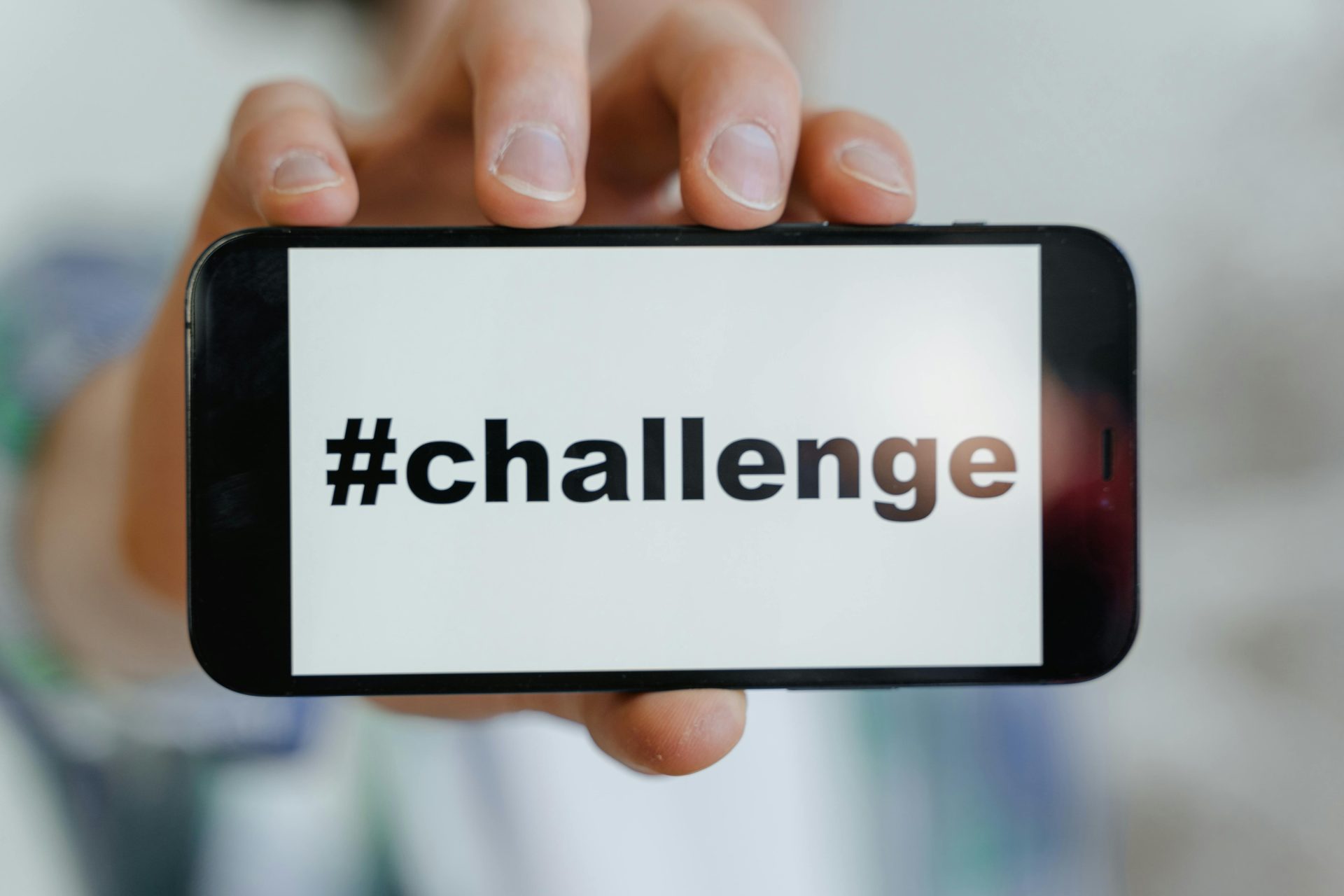 #challenge on smartphone screen